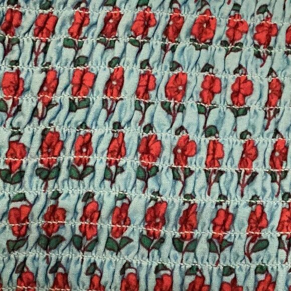 NWT J. CREW Smocked Mermaid Midi Skirt in Floral Block Sz 8 - Picture 7 of 9